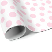 Lichtroze Stippen op wit omslagpapier Cadeaupapier (Rol Hoek)