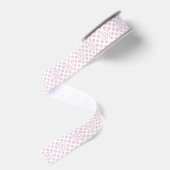 Lichtroze Stippenlint Grosgrain Lint (Achterkant)
