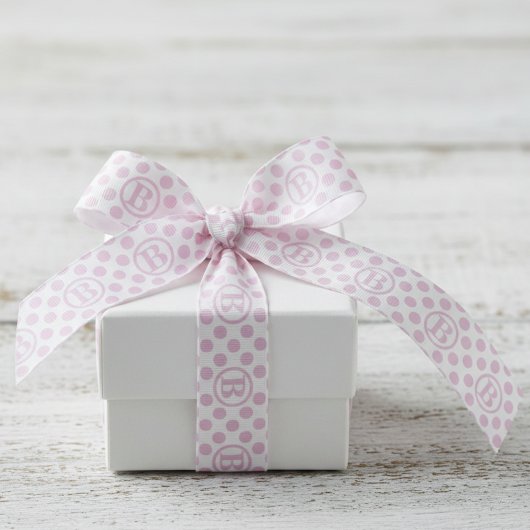 Lichtroze Stippenlint Grosgrain Lint