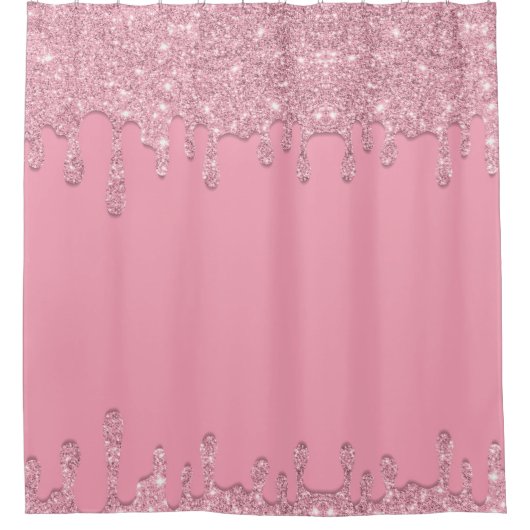 Lichtroze strooisel douchegordijn (Voorkant)