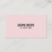 Lichtroze Sweet Ride Ice Cream Van Visitekaartje (Achterkant)