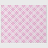 Lichtroze tartan Christmas feestdagen patroon Cadeaupapier (Vlak)