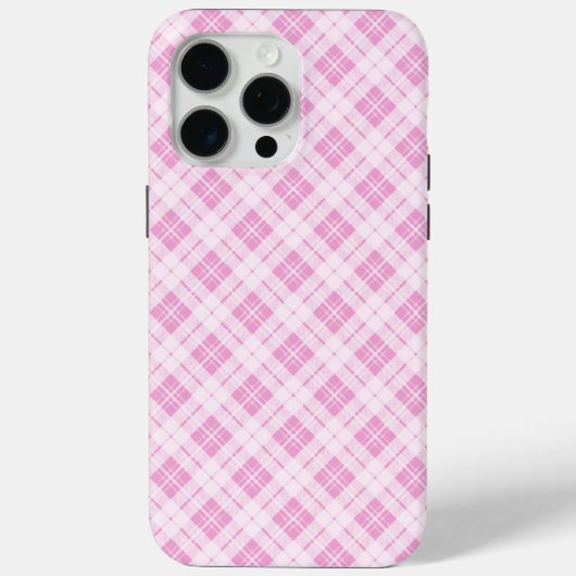 Lichtroze tartan Christmas feestdagen patroon Case-Mate iPhone Case (Achterkant)