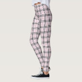 Lichtroze Tarten Plaid Vrouwen Leggings (Links)