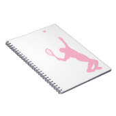 Lichtroze tennis notitieboek (Rechterzijde)