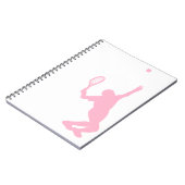 Lichtroze tennis notitieboek (Linkerzijde)