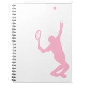 Lichtroze tennis notitieboek (Voorkant)
