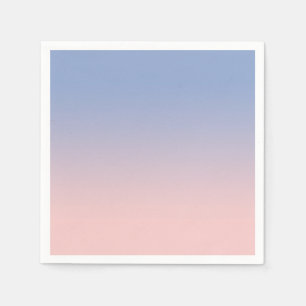 Lichtroze tot blauwe ombre Cocktail Paper Napkins Servet