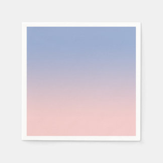 Lichtroze tot blauwe ombre Cocktail Paper Napkins Servet