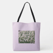 Lichtroze Tulpen Canvas tas (Achterkant)