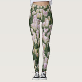 Lichtroze tulpen leggings