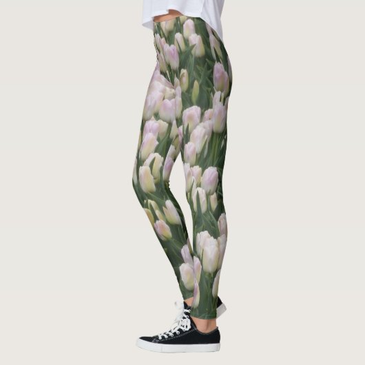 Lichtroze tulpen leggings (Links)