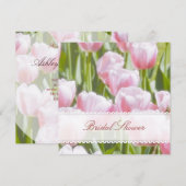 Lichtroze Tulps Bridal Shower Kaart (Voorkant / Achterkant)