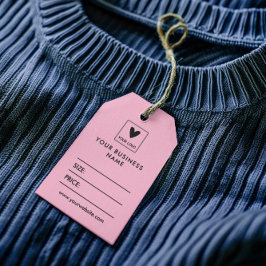 Lichtroze Uw Logo Social Media Prijs Cadeaulabel