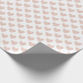 Lichtroze Valentijnsdag met kreukbreuk Harten Cadeaupapier (Hoek)