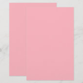 Lichtroze vaste kleur briefpapier (Voorkant / Achterkant)