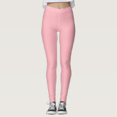 Lichtroze vaste kleur leggings (Voorkant)