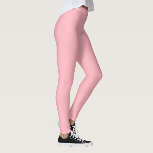 Lichtroze vaste kleur leggings (Rechts)
