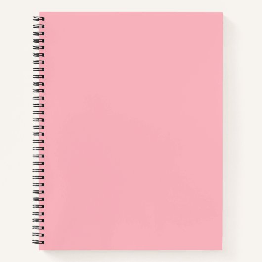 Lichtroze vaste kleur notitieboek (Voorkant)