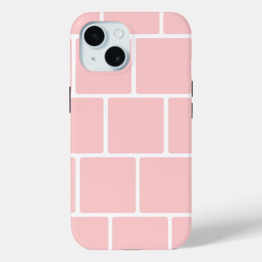 Lichtroze vierkante bakstenen Case-Mate iPhone case (Achterkant)