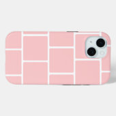 Lichtroze vierkante bakstenen Case-Mate iPhone case (Achterkant (horizontaal))