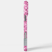 Lichtroze vierkante glittershimmer strook folie Case-Mate iPhone case (Achterkant / Rechts)