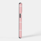 Lichtroze vierkante stenen iPhone 15 case (Rechterkant)