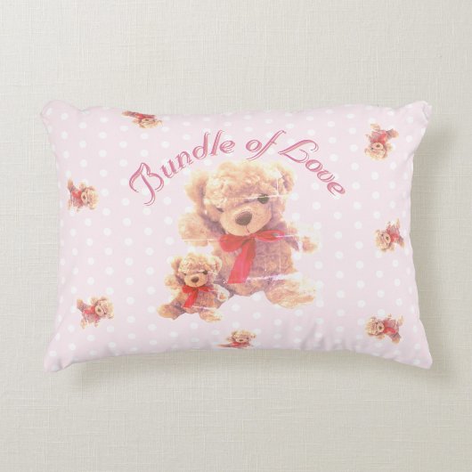 Lichtroze Vintage Teddyshop Nursery Accent Kussen