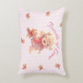 Lichtroze Vintage Teddyshop Nursery Accent Kussen (Voorkant(Verticaal))