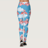 Lichtroze vleugelende Cartoon Leggings (Achterkant)