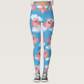 Lichtroze vleugelende Cartoon Leggings (Voorkant)