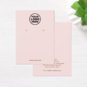 Lichtroze Voeg uw Logo-Kaart voor oormerking toe Visitekaartje (Bureau)