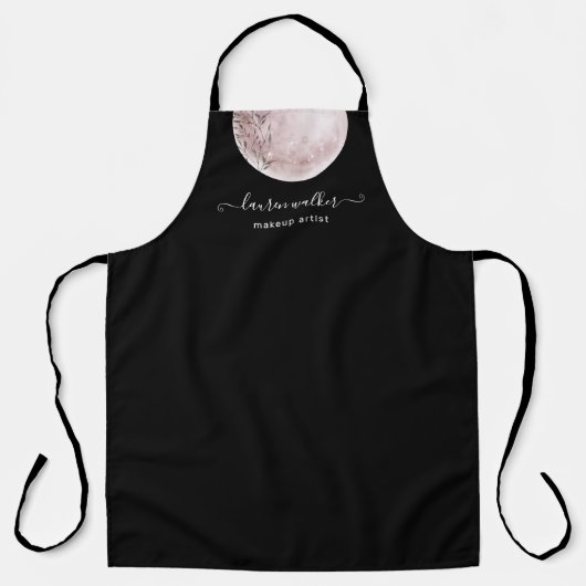 lichtroze volle maan elegant make - up artiest schort (Voorkant)