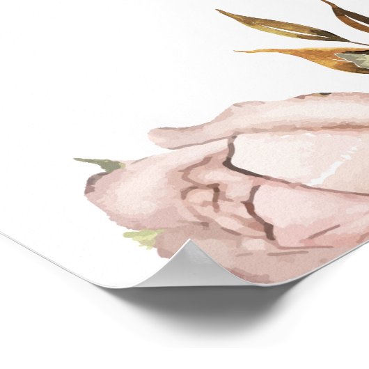 Lichtroze Vrijgezellenfeest Poster (Hoek)