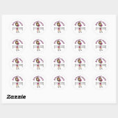 Lichtroze Vrouwen doos Ronde Sticker (Vel)