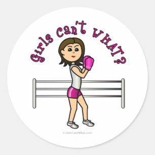 Lichtroze Vrouwen doos Ronde Sticker