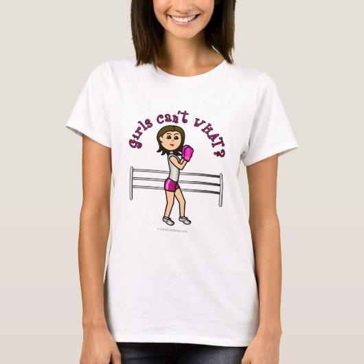 Lichtroze Vrouwen doos T-shirt (Voorkant)