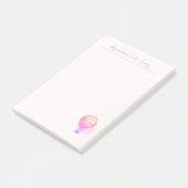 Lichtroze  Warm Luchtballon Briefpapier Post-it® Notes (Schuin)