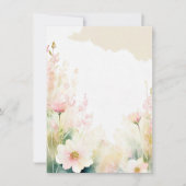 Lichtroze waterverf bloemenblanco bruiloft kaart (Voorkant)