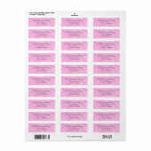 Lichtroze waterverf bruiloft etiket (Full Sheet)