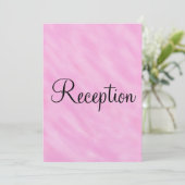 Lichtroze waterverf bruiloftsreceptie monogram kaart (Staand voorkant)