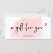 lichtroze waterverf logo cadeaubon (Voorkant)