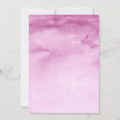 Lichtroze Waterverf Ombre Bruids Brunch Kaart (Achterkant)