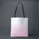 Lichtroze Waterverf Ombre Modern Monogram Tote Bag<br><div class="desc">Vrouwelijke en minimalistische canvas tas met waterverf lichtroze ombre en klassieke typografie. Personaliseer door een monogram,  naam of een korte zin toe te voegen. Deze ombre monogram canvas tas is ideaal als een persoonlijk geschenk.</div>
