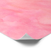 Lichtroze Waterverf Textielpatroon achtergrond Poster (Hoek)