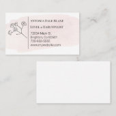 Lichtroze Waterverf Visitekaartje (Voorkant / Achterkant)