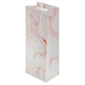 Lichtroze wijnzakken wijn cadeautas (Achterkant Gekanteld)