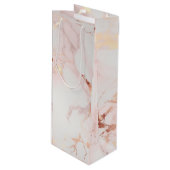 Lichtroze wijnzakken wijn cadeautas (Voorkant Gekanteld)