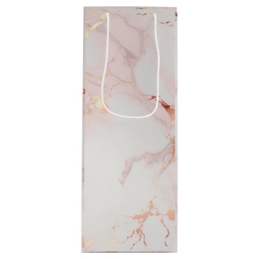 Lichtroze wijnzakken wijn cadeautas (Voorkant)