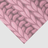 Lichtroze Winter Brei Wollig Patroon Tissuepapier (Detail)
